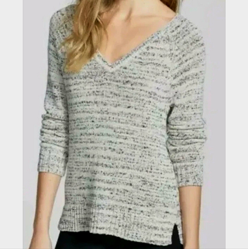 Eileen Fisher Gray V-Neck Sweater Sz XL